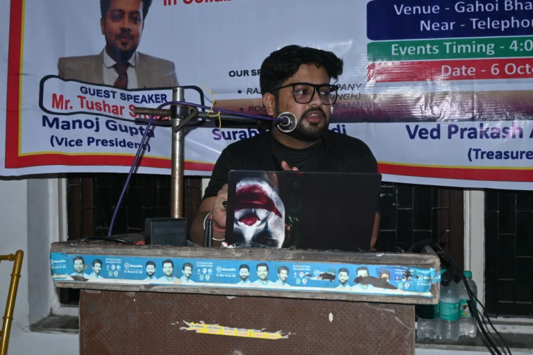 founder giving speech